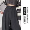 Corduroy suit pants women's autumn and winter new velvet coffee color casual and thin large size loose wide-leg pants