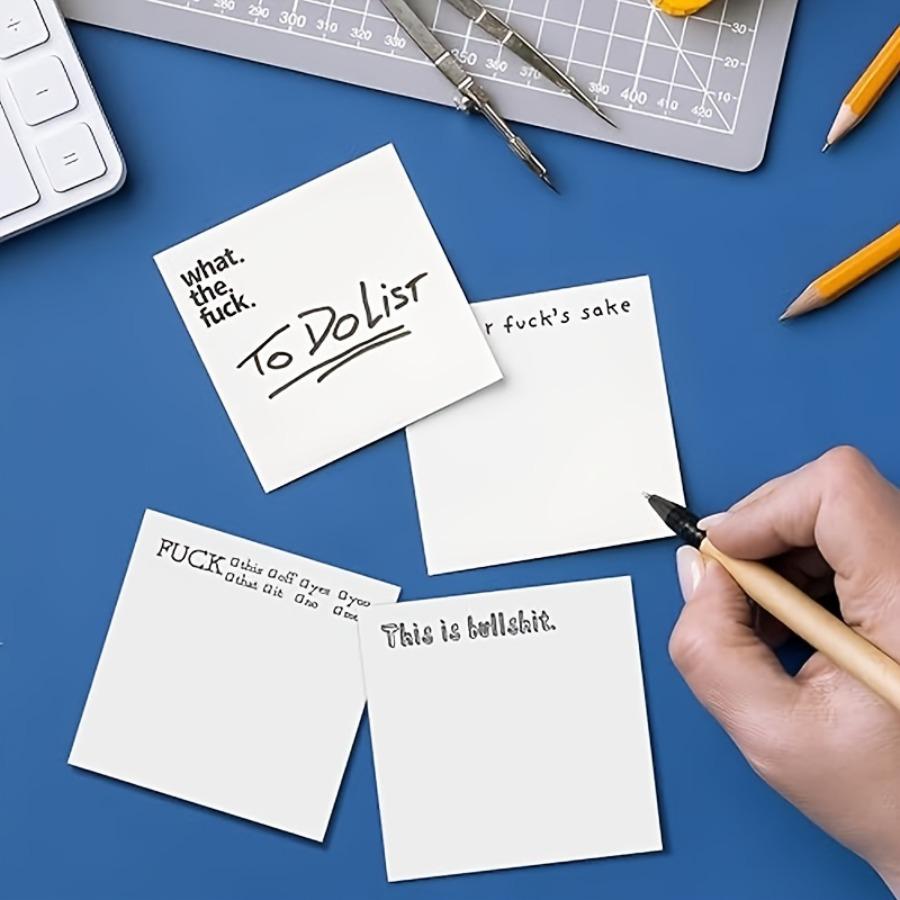 

50 аркушів смішні прозорі ПЕТ водонепроникні листи липкі блокноти блокноти позиції для шкільних канцтоварів канцелярське приладдя 4