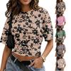 Women’s Crew Neck Pullover Printed Short Sleeve T Shirt Loose Fit Casual Top Soft Lightweight Comfortable Fabric Design