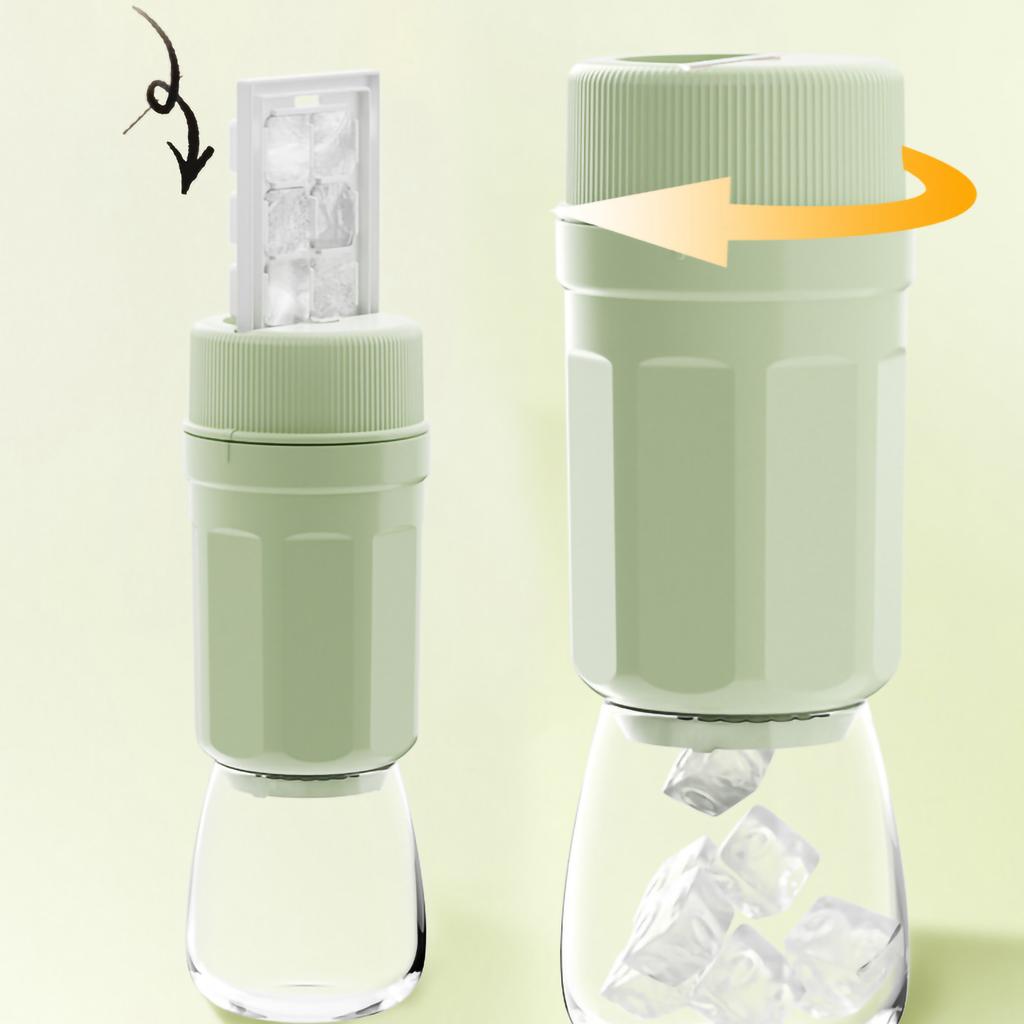 Skręcany pojemnik na kostki lodu z pokrywką Cylindryczny pojemnik do robienia kostek lodu do lodówki Silikonowe kostki Forma do lodów na patyku Tacka na kostki lodu Narzędzia Nowy