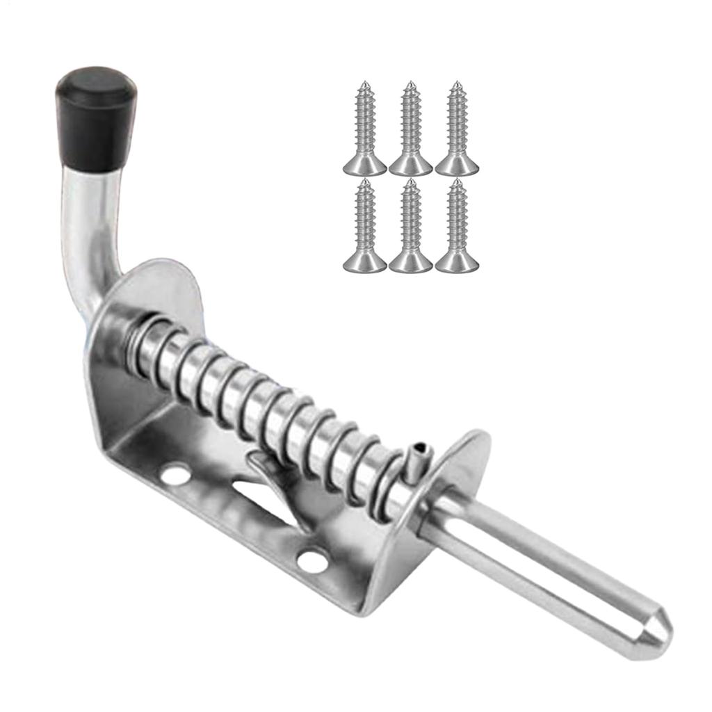 Spring Latch Lock | Stainless Steel Heavy Duty Door and Window Portable Latch, Stainless