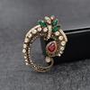 New Rhinestone Vintage Fashion Brooches For Women Red Bead Retro Pin Jewelry 2 Colors Available Good Gift