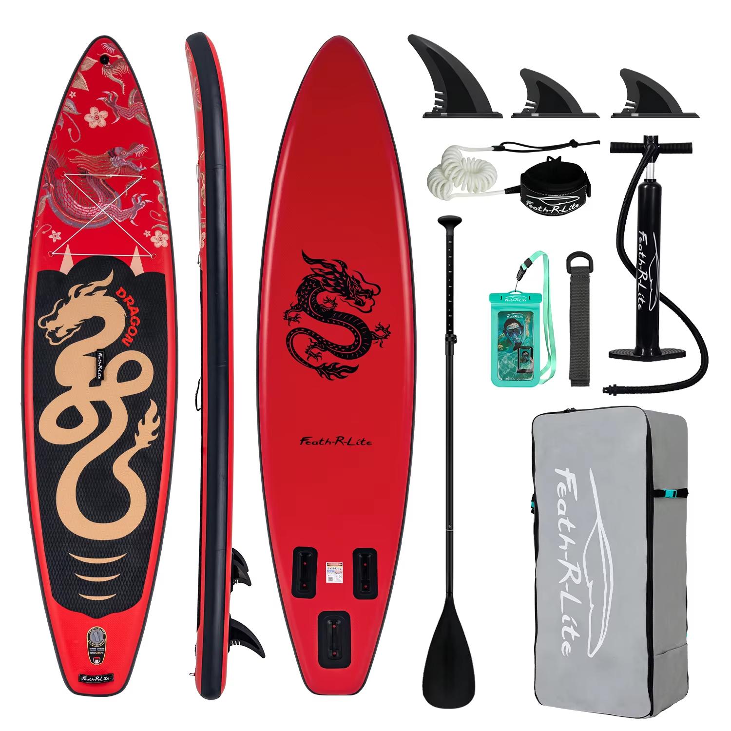 FUNWATER Planche de SUP gonflable FR17S Large Stable Max 180kg 350x83x15cm