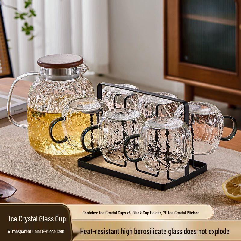 TXRMDX Elegant Glass Cup & Pitcher Set