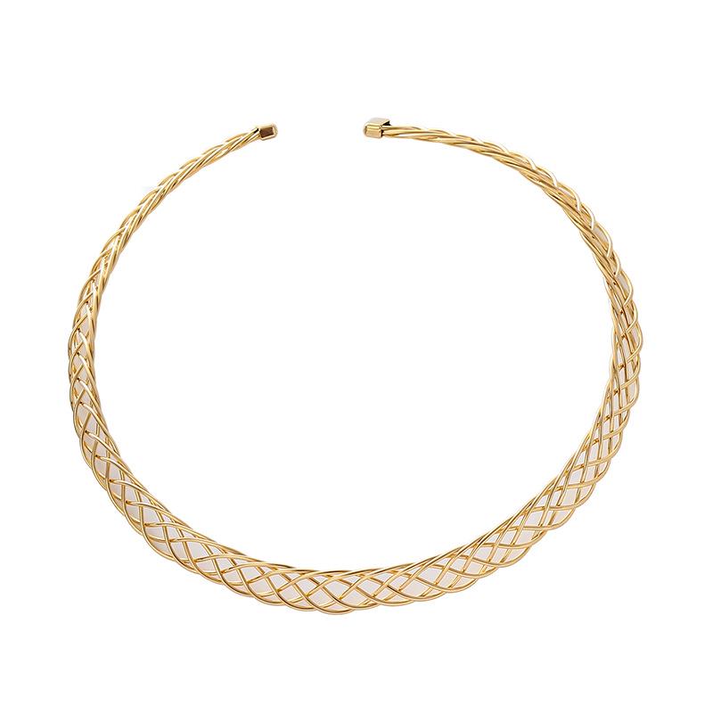 Versatile Ultra-light Titanium Steel Cutout Choker Necklace
