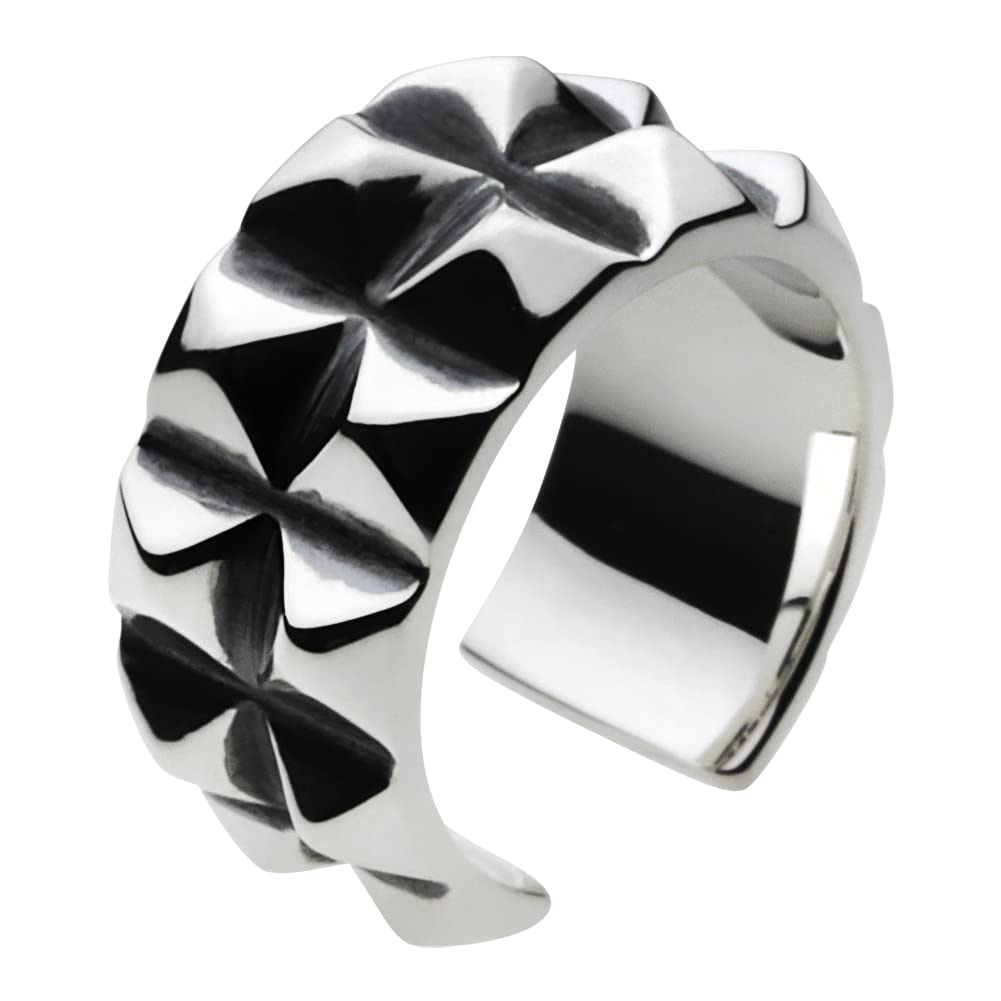 

Двойной кафф с заклепками из серебра 925 пробы e0184 [Cenote] [Серебряные аксессуары]