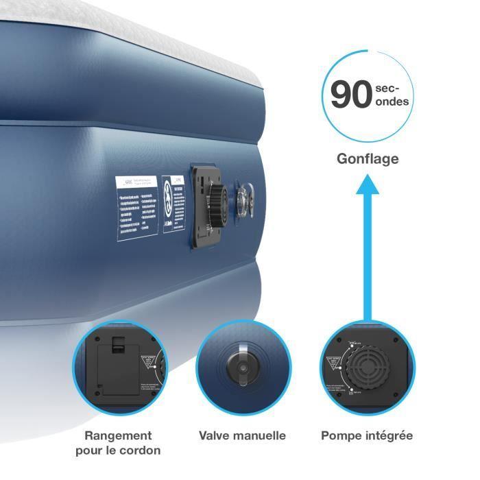 Active Era Premium Single Person Inflatable Mattress with Integrated Electric Pump and Pillow - 99 X 187 X 46 Cm