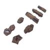 7 Pcs Miniature Tree Stump and Artificial Stone Rocks Resin Ornaments for Terrarium Bonsai Home Decor