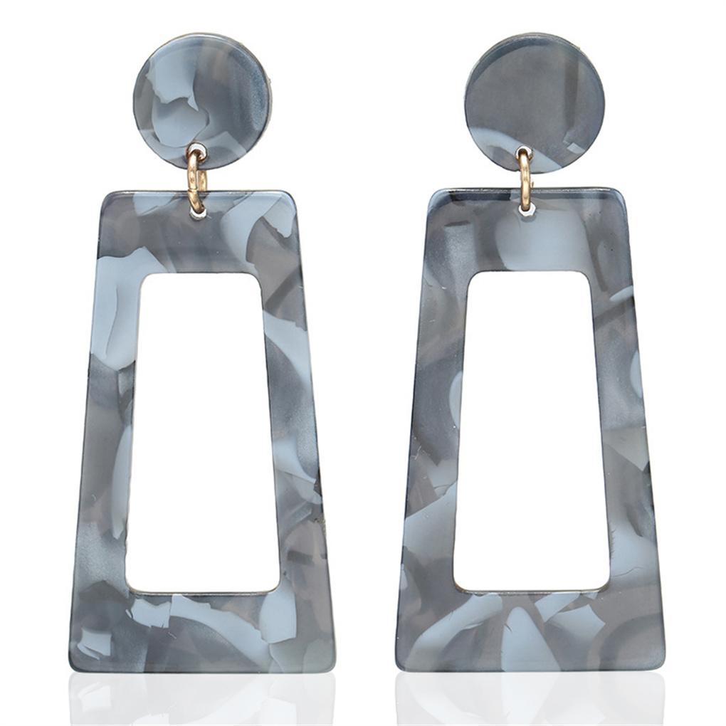 

Favors 1 Gifts Square Fashion Accessory Earrings for Geometric Universal Women Jewelry Round Party Colorful Exaggerated Pair сірий колір
