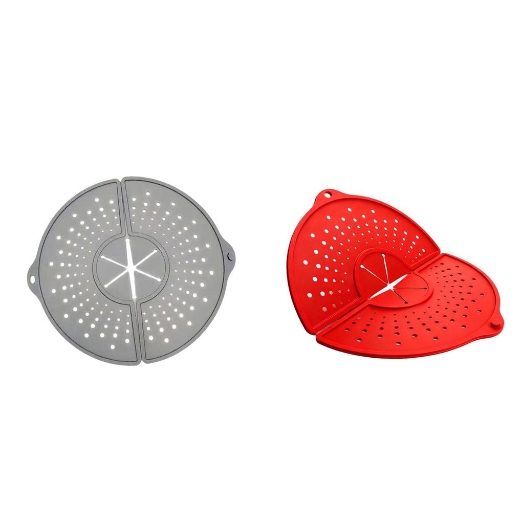 Silicone Splatter Screen, Foldable Splash Guard Heat Resistant, for Kitchen Frying Pan