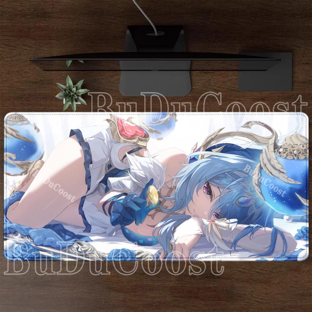 Tastatură și Mousepad Gaming Odette Genshin Impact PC Cauciuc Overlock Mousepad Birou Bază Anti-alunecare Imprimare HD Covor de Birou XXL