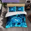 Biancheria da Letto a Tema Napoli FC Set 3 Pezzi Copripiumino Biancheria da Letto Decorativa Per Camera Adolescenti Decorazione Casa