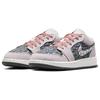 Air Jordan 1 Low SE GS Floral Çocuk Spor Ayakkabı Mor Platin-Mor Antrasit FJ3445-001