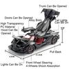1:24 Apollo IE EVO Sports Car Toy Models Alloy Diecast Mini Supercars Sound Light Doors Opened Pull Back for Children Presents