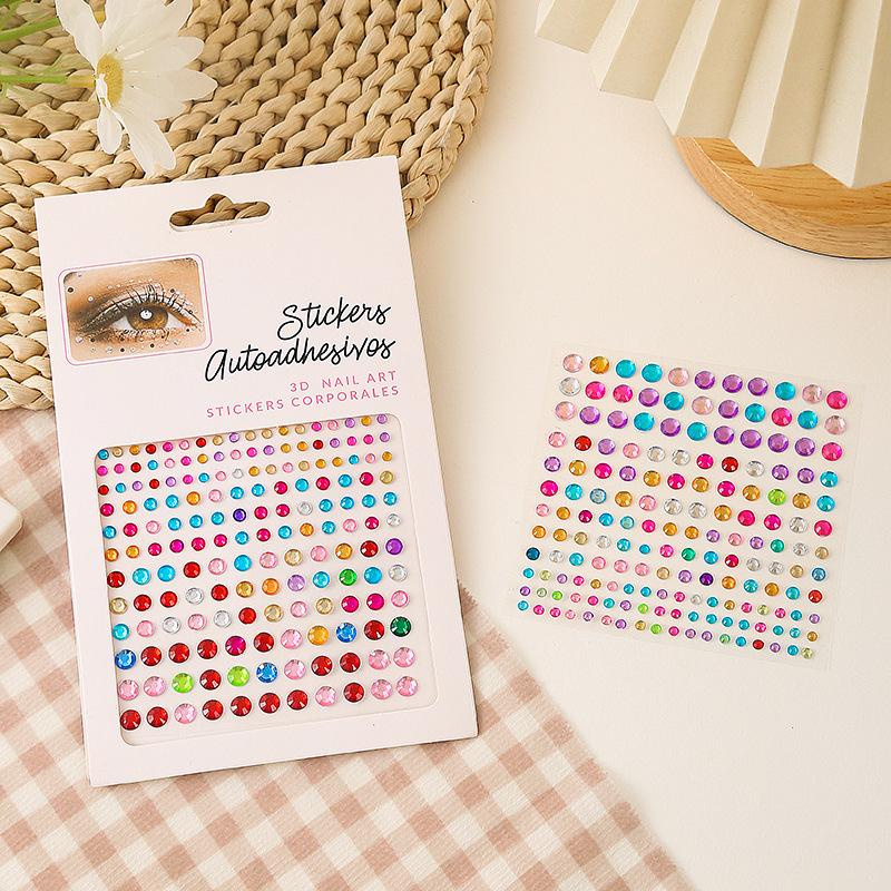 Diamond Crystal Tattoo Sticker Glitter Eyeliner Eyebrow Make Up Face Eyes Diamond Tattoos Rock Rhinestone 3D Eyeliner Stickers