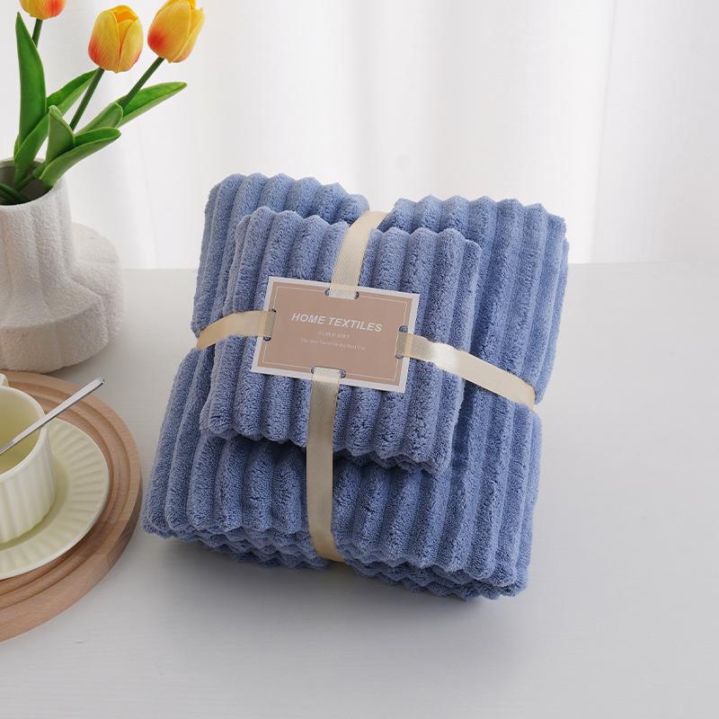 Coral Velvet Towel Bath Towel Set Thickened Absorbent Towel Cover Product Face Wash Towel