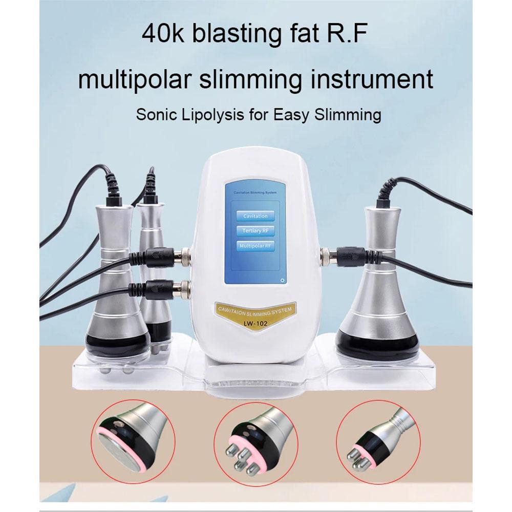 3-in-1 40K Beauty Device RF Ultrasonic Cavitation Red Light Therapy Body Contouring Machine