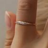 Bague de Petit Doigt Cao Shi Zircon pour Femme - Design de Mode Européen et Américain Bijou de Fiançailles