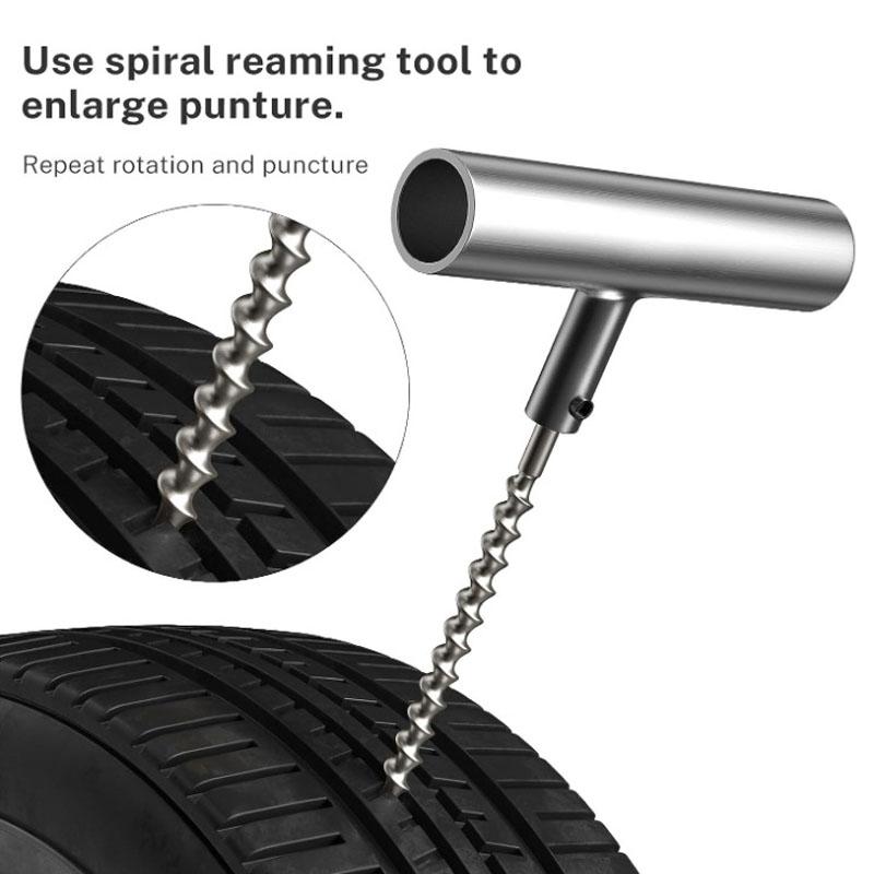 15pcs Auto Tire Repair Set Puncture Repair Tools Car Van Motorcycle Bike Emergency Heavy Duty Tubeless Tire Repair Rivet Set