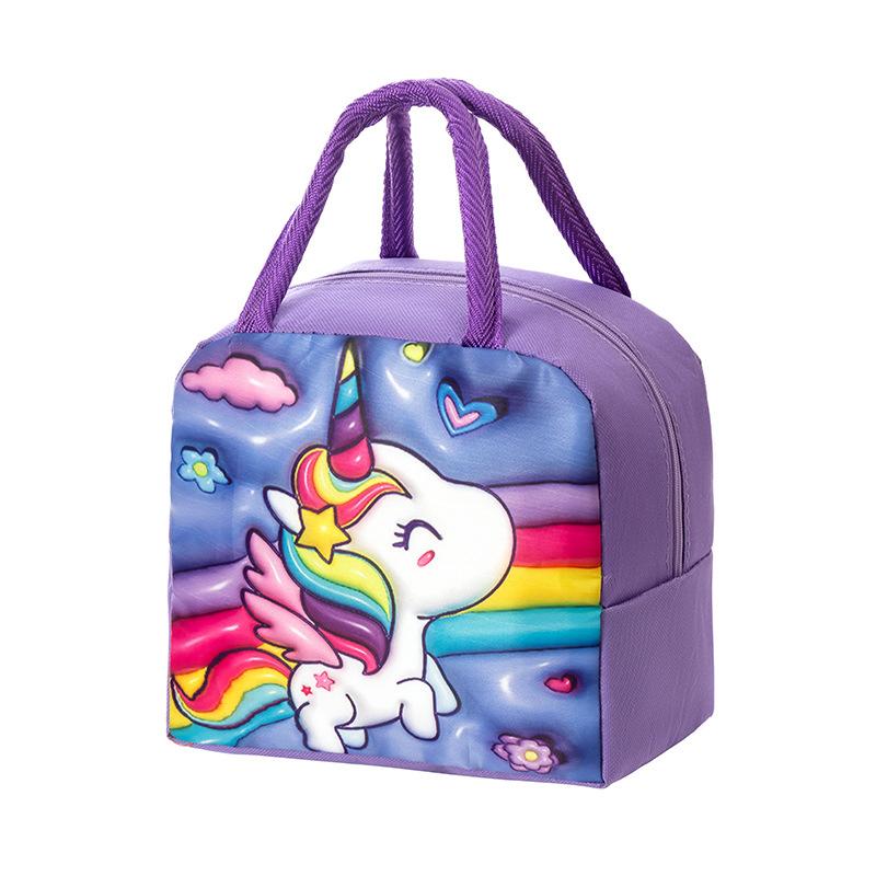 

Cute 3D Cartoon Animal Pattern Lunch Bag for Children Portable Insulated Waterproof Large Capacity Picnic Bento Box