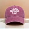 Gorra de Béisbol Vintage Ajustable Sombrero para Actividades al Aire Libre con Diseño Estampado de Letras del Club de Corredores del Domingo Sombrero de Sol Unisex Regalo Perfecto