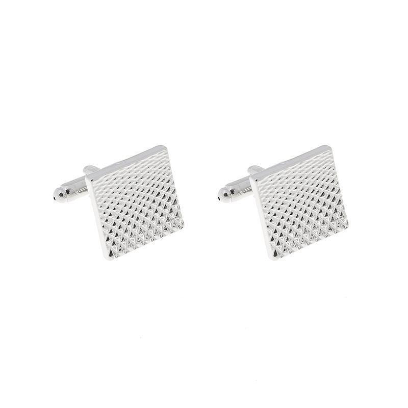 Luksusowa Jakość Męskie Spinki do Mankietów Klasyczne Geometryczne Kwadratowe Metalowe Gwoździe do Rękawów Modne Guziki do Mankietów do Ubrań Męskich Ślub Cyrkonia