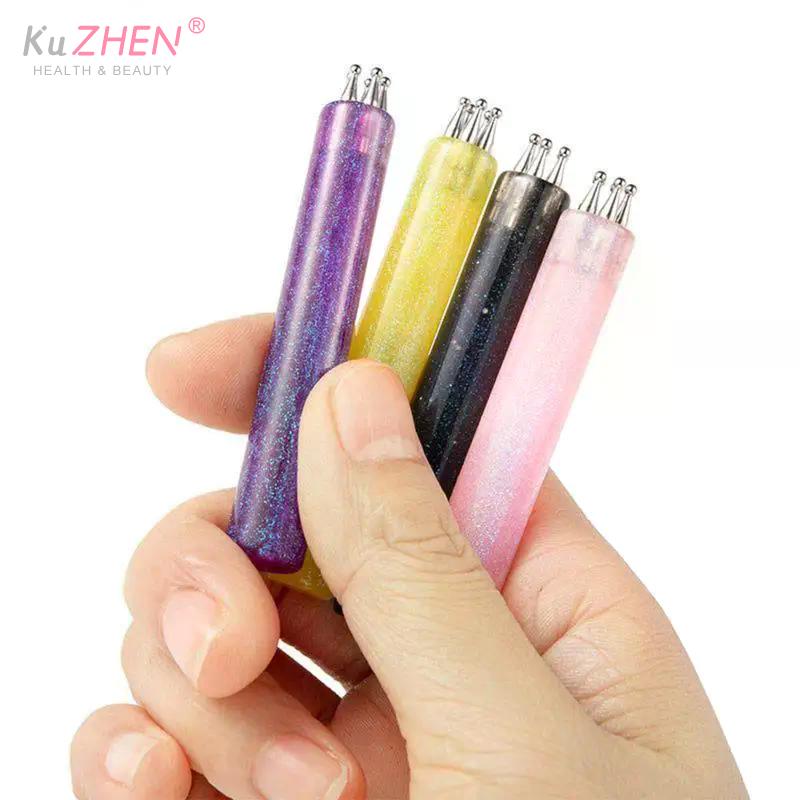 5-Petal Dotting Tool Flower Creator DIY Nail Art 1.8mm Fine Tip Rhinestone Pickers Glitter Handle Manicure Nail Tools Brushes