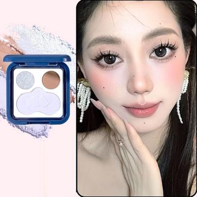 Xixi - A Flip Eye Shadow Blush Palette - #6 Blue Coconut