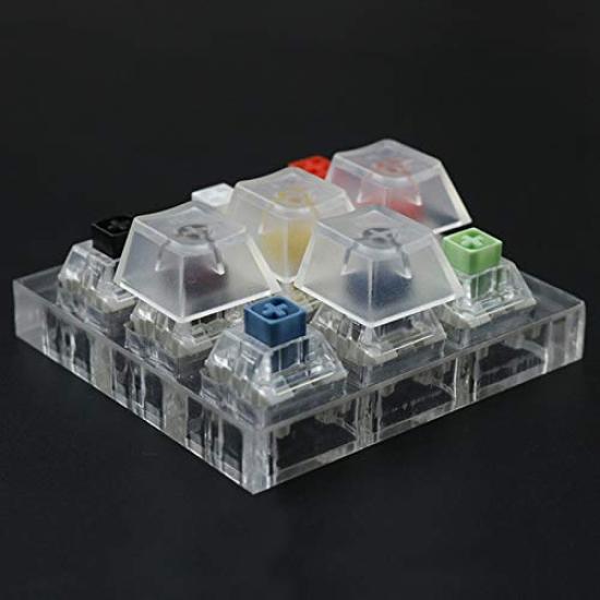 Tbkoly 10 Stück Transparente ABS Tastenkappen für Mechanische Tastaturen Matte Hintergrundbeleuchtete Tastenkappen M5TB