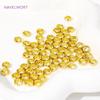 18K Gold Plated Brass Irregular Round Spacer Beads,Separators For Beads,For Jewelry Making DIY Bracelet Making Accessories