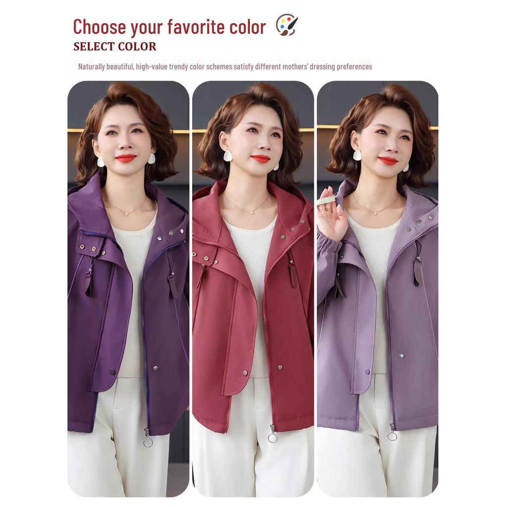 Elegant Spring Windbreaker for Mature Women 2026