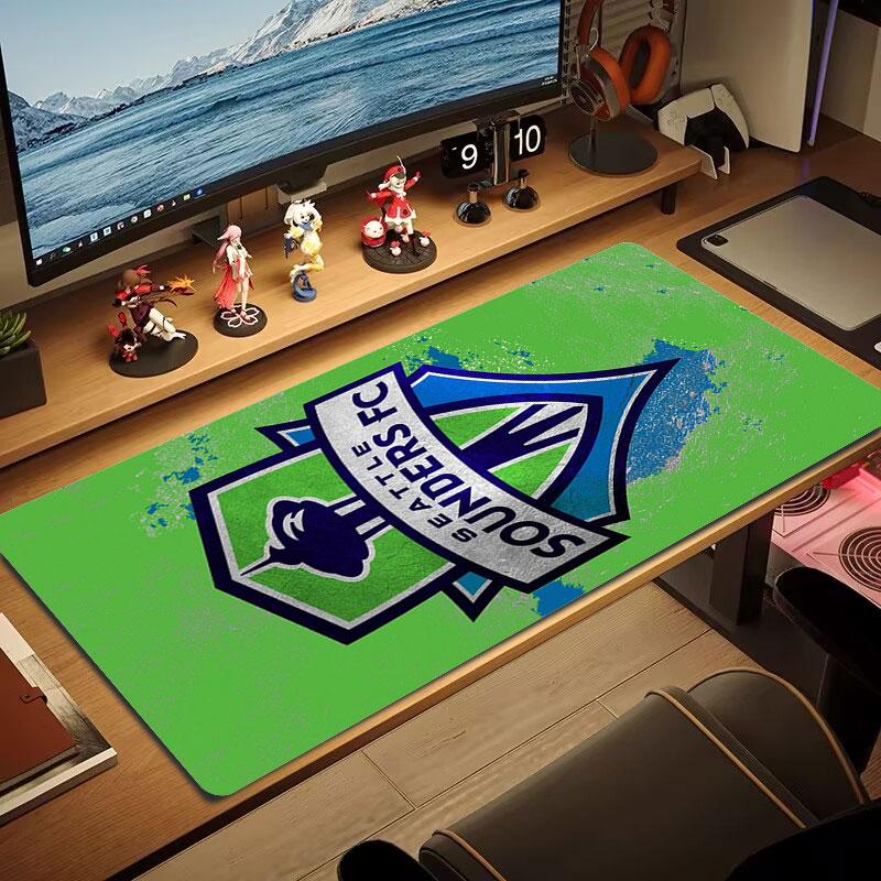 FC Seattle Sounders Mouse Pad, Large Gaming Desk Mat, Non-slip XXL Mousepad for Laptop & Tablet, Mini PC Playmat with Stitched Edges