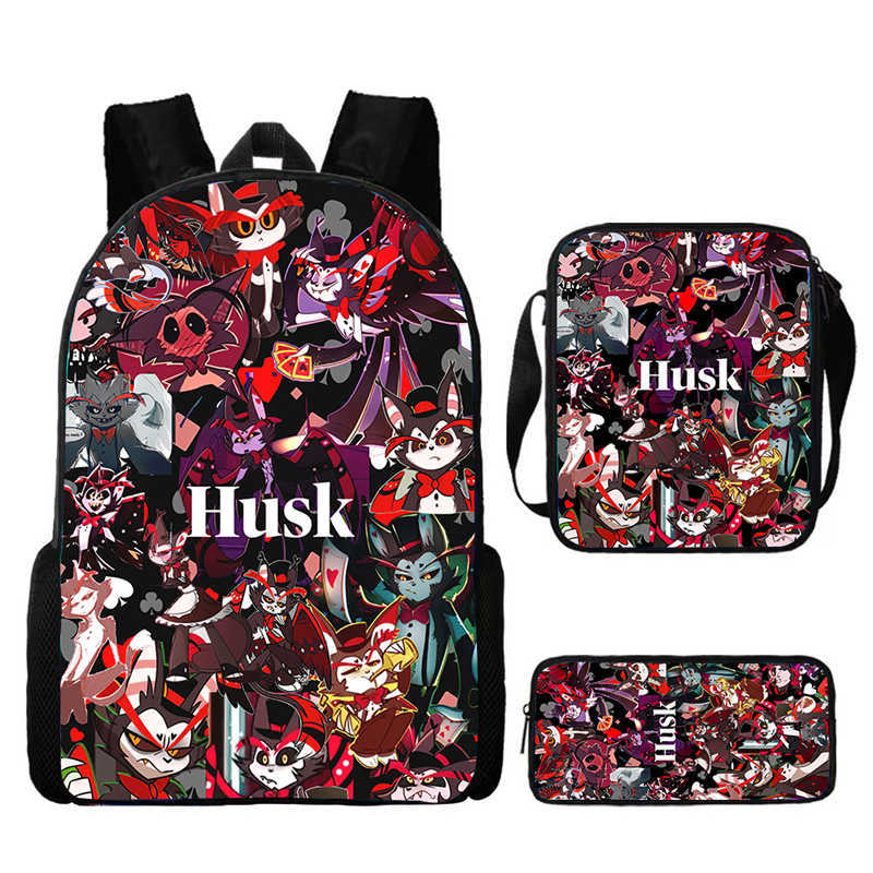 Hell Inn Hazbin Hotel Student School Bag High Value Leisure Oxford Ridge Relief Backpack
