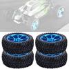 75mm RC Alloy Wheel Blue Rally Tire Tyre for WL 118 A959 A979 A969 Racing Car