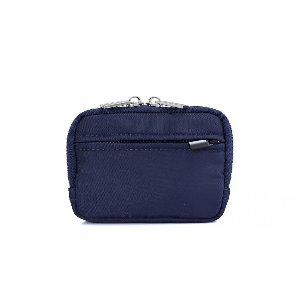 

Portable Men Wallet Card Holder Mini Earbuds Storage Bag Square Nylon Coin Purse Earphone Bag