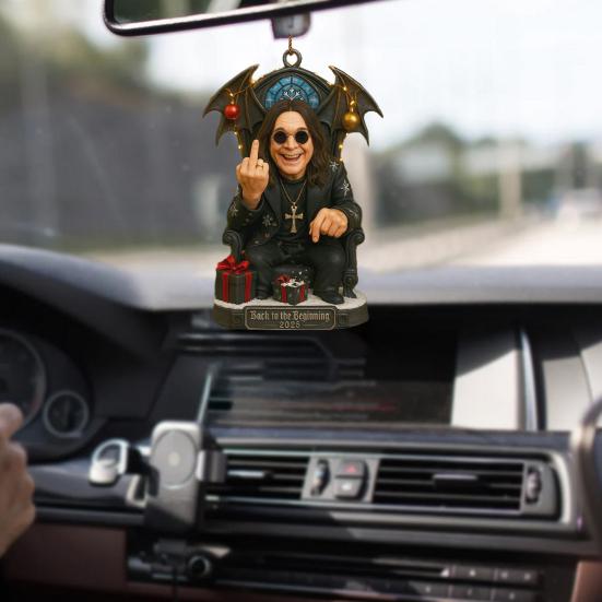 Rock Singer Decoration 2D Acrylic Hanging Ornament Cartoon Dark Style Rock Star Decoration for Christmas Tree Car Door Window Wall