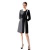 2024 Autumn Hepburn Style Black Round Neck Dress for Women: Elegant, Professional, and Perfect for Commute