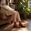 Legere Crew-Socken für Röcke Rüschen Damen Baumwolle Spitzensocken mit Rüschen Weich Atmungsaktiv Vintage-inspiriert Strumpfwaren Knöchel Tägliches Tragen Und Modisch