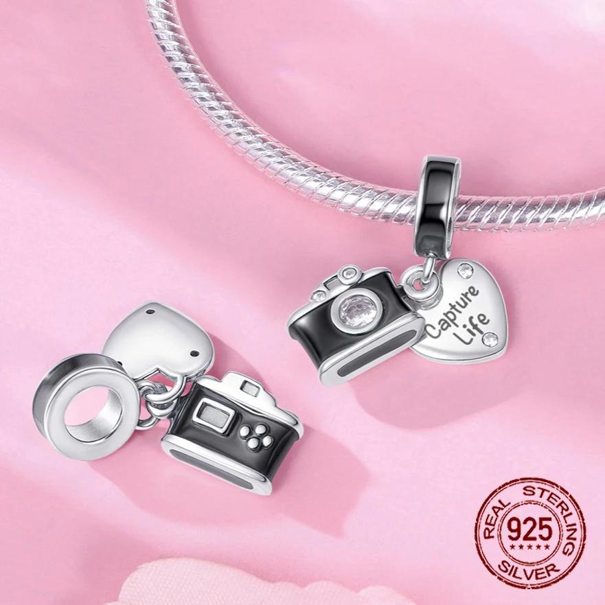 Copper Classic Purple Heart Shape Dragon Pegasus Butterfly Charms Beads Fit 3Mm Original Bracelet Diy Jewelry Gift