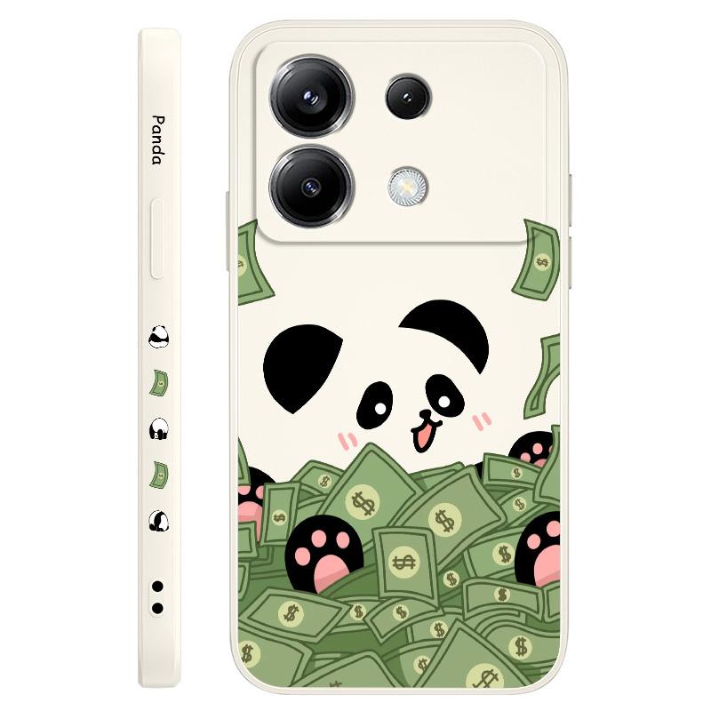 

Lucky Panda Phone Case For Xiaomi Poco F8 F7 X7 X6 F6 M6 M5 M5S F5 X5 F4 X4 M4 F3 M3 X3 Pro 4G 5G GT Silicone Cover POCO F8 Pro белый