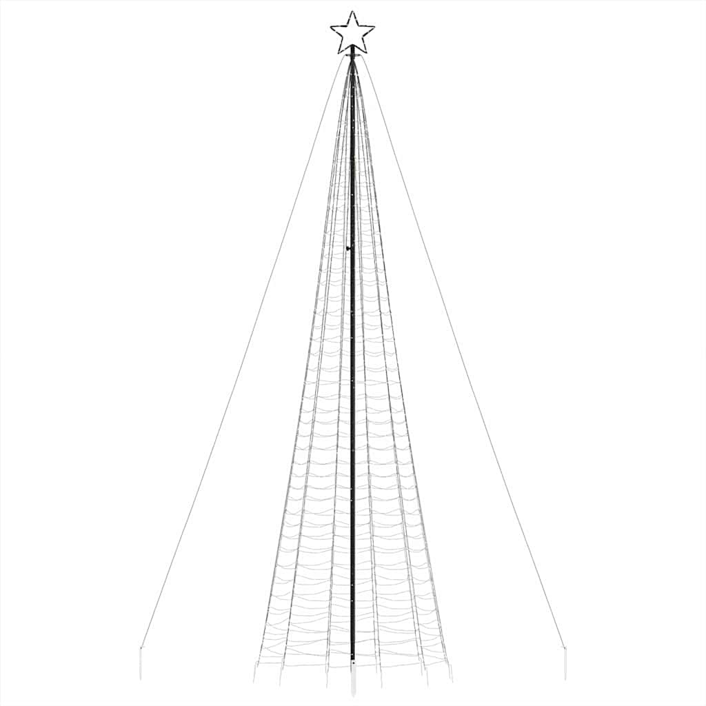 LED Christmas Tree with Ground Spikes 1534 Warm White LEDs 500 cm