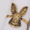 4pcs Metal Rabbit Napkin Rings Golden Napkin Buckles Bunny Napkin Holder  Wedding Dinner Table