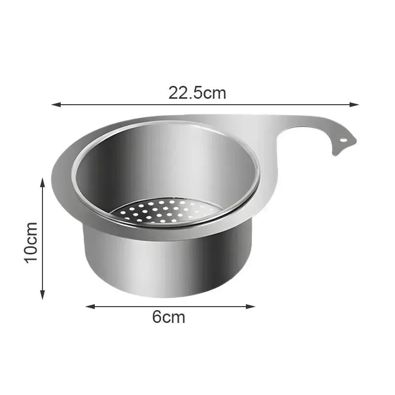 

Stainless Steel Swan Sink Strainer Hanging Detachable Kitchen Sink Garbage Dry Wet Separation Filter Basket Kitchen Accessories