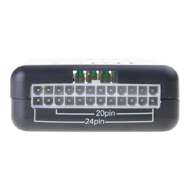 Power Supply Tester 20/24Pin Computer Host Inspection and Maintenance Tester Tool with LCD Display for HDD