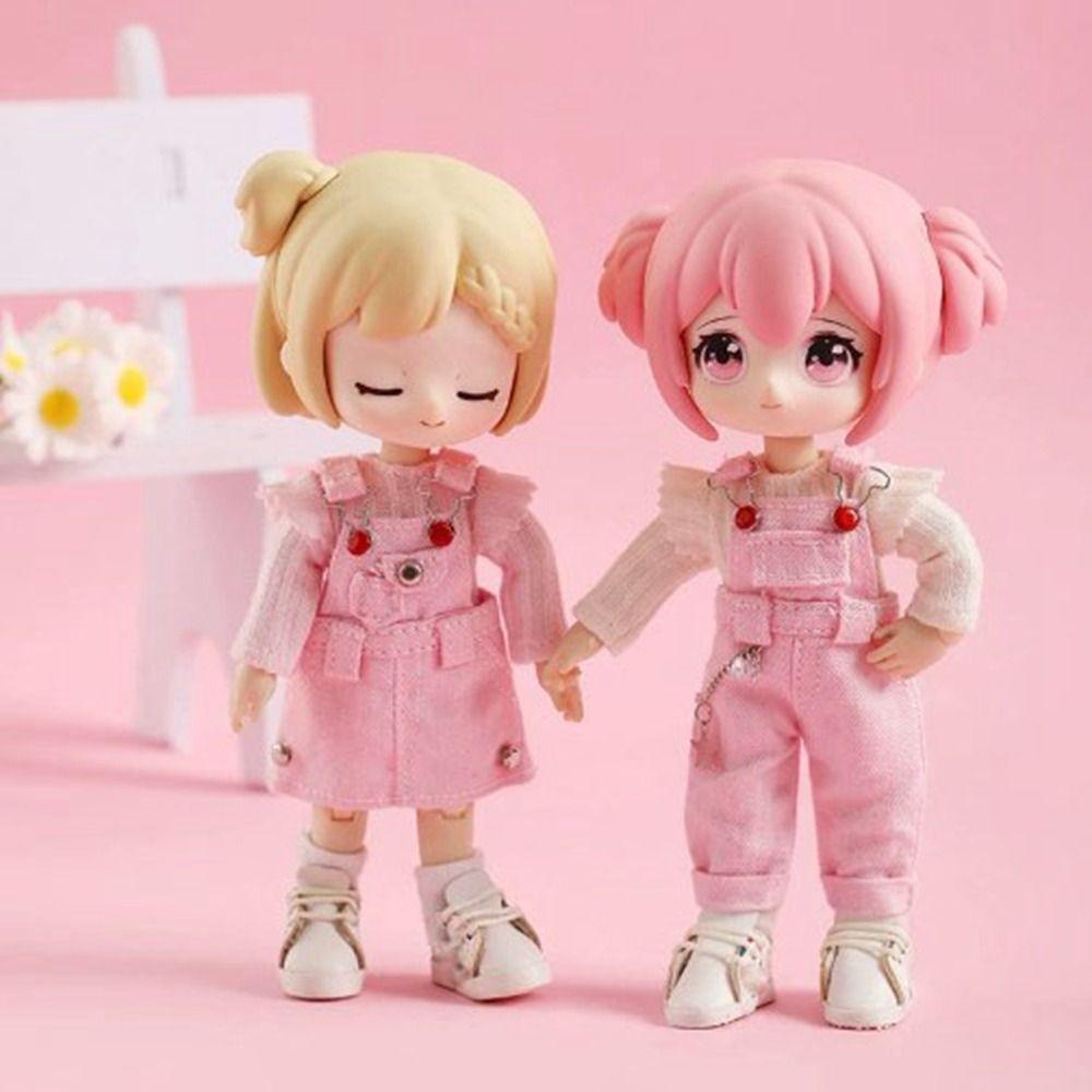 3 Colors Bottom Shirt Tops Fashion Long/Short Sleeve Shirts for 1/11 ob11 Dolls For 1/12 Bjd Dolls