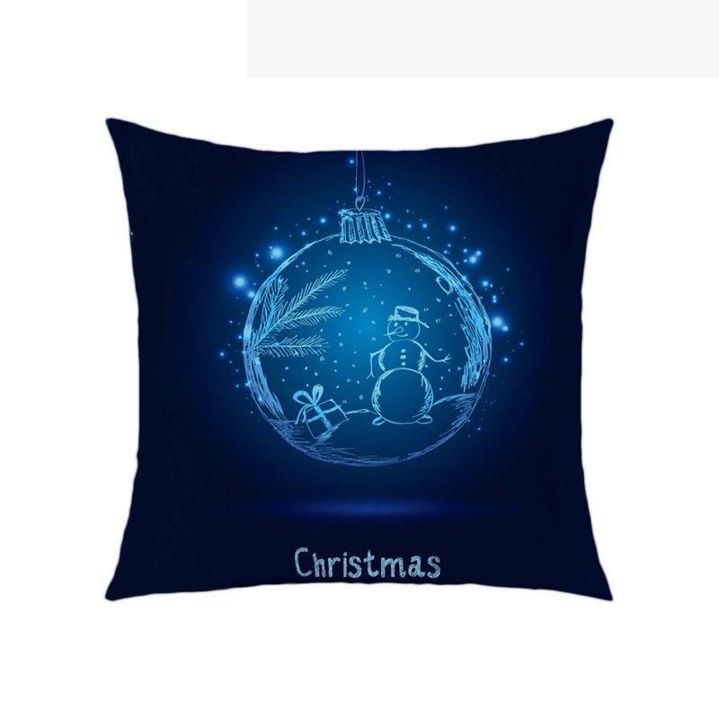 Luxurious 18'' Xmas Cotton Pillow Case Linen Cushion Cover For Merry Christmas Home Decoration