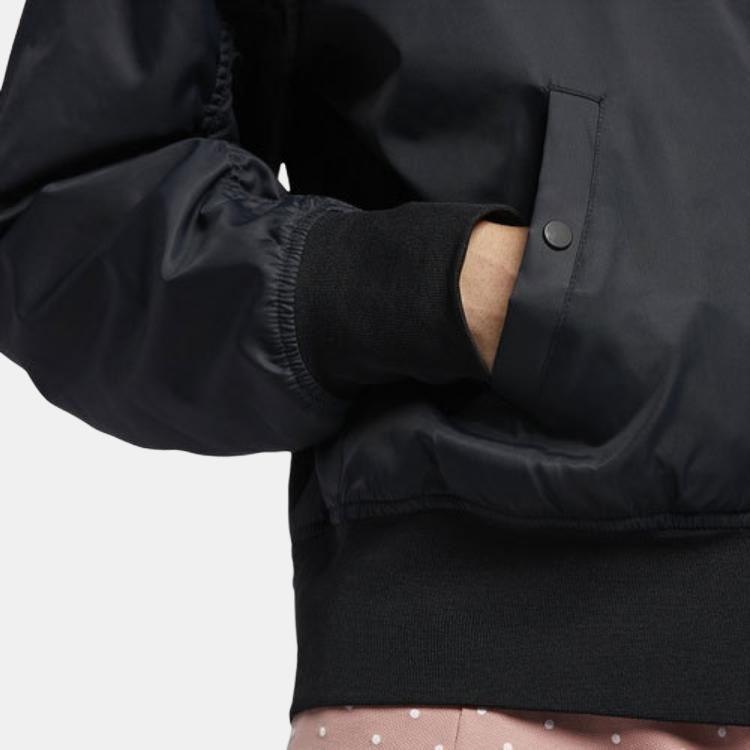 Nike Double-Sided Stand Collar Jacket With Logo Print Men Outerwear Black AR2184-011