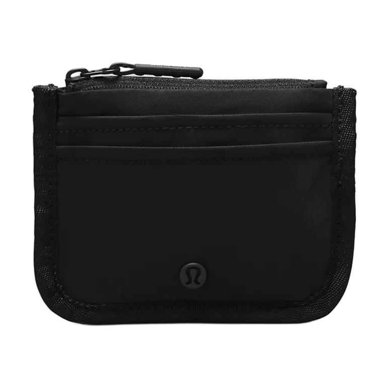 Lululemon True Zipper Fashion Color Block Polyester Nylon Card Holder Women Accessories Black LW9EN0S-0001 Black/BLK