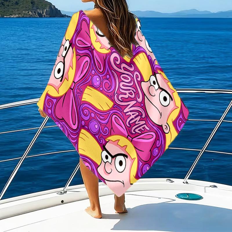 Custom Name Beach Towel Friendship Laughter Arnold Beach Towel, Soft Microfiber, Gift for Her/Him, Birthday, for Pool, Beach, Travel, Fan gifts