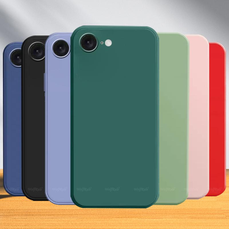 Etui Pokrowiec na iPhone 16e iPhone 16e Capas Płynny Silikon Wstrząsoodporny Zderzak na Telefon TPU Miękki Pokrowiec Dla Apple iPhone 16e Fundas